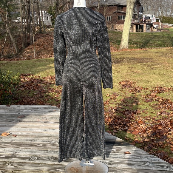 Shimmery wrap-front wide-leg dressy jumpsuit XL - Picture 4 of 12